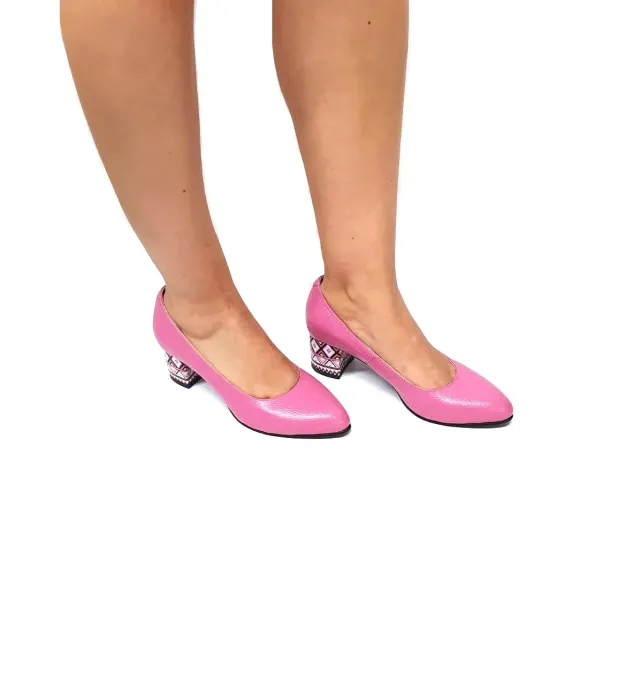 Catinca Shoes A2 RBTR pantofi dama piele roz model