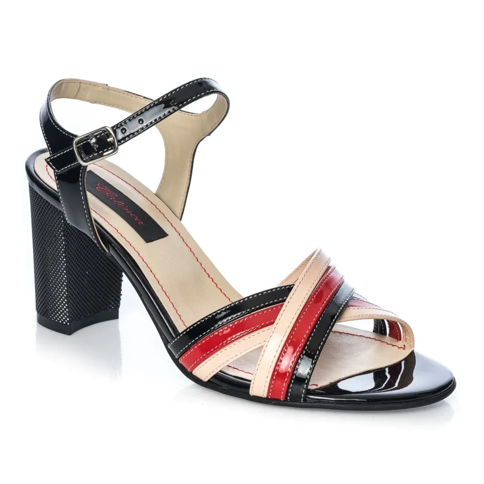 Catinca Shoes S3 NLRN sandale dama piele negru lac