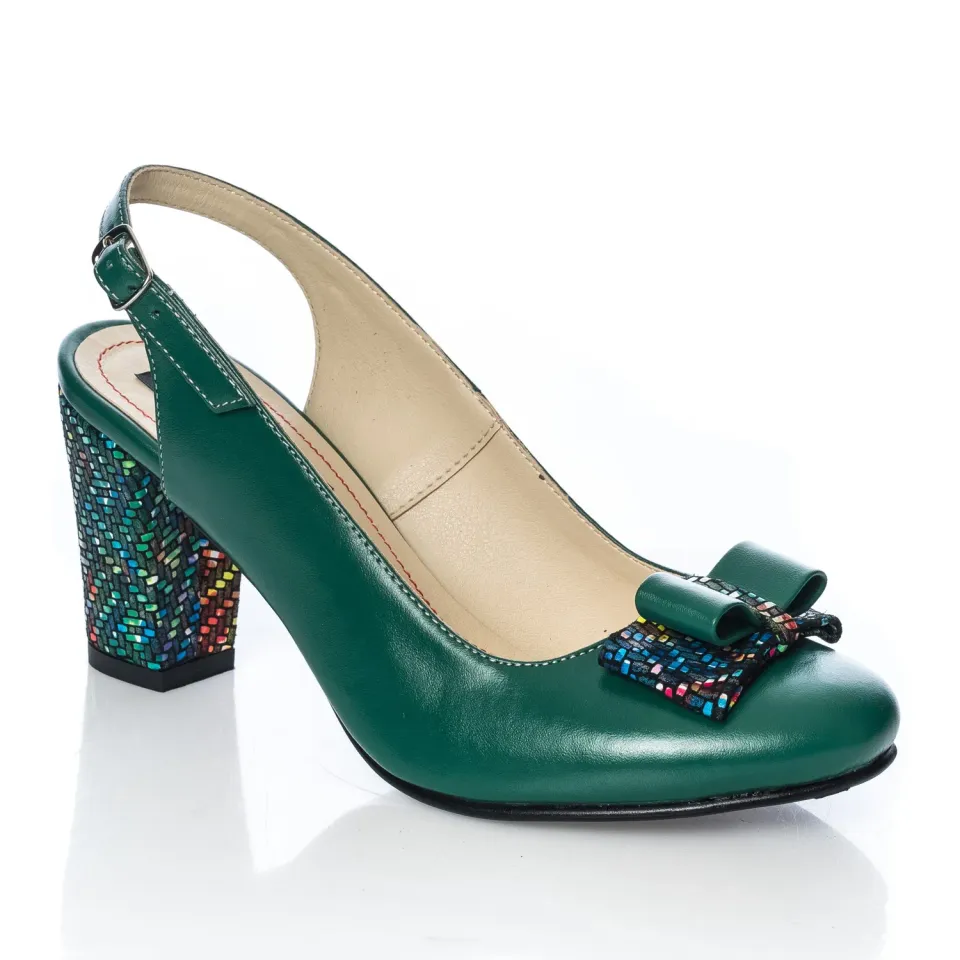 Catinca Shoes V5 VTM sandale dama piele verde toc