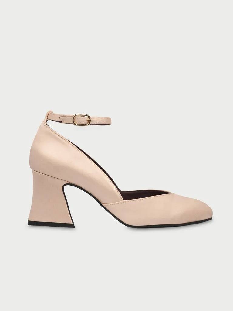 Flagelus D'Orsey Sand pantofi cu toc bej satin