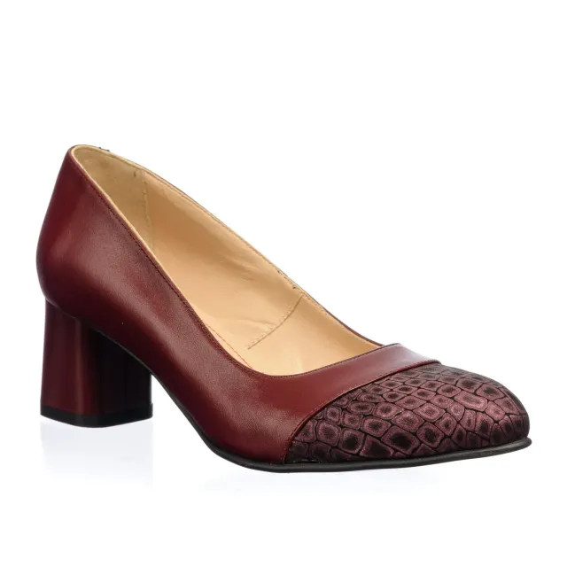 Catinca Shoes A3 BOVP pantofi dama bordo piele naturala