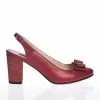 Catinca Shoes V5 RB sandale dama piele rosu buline