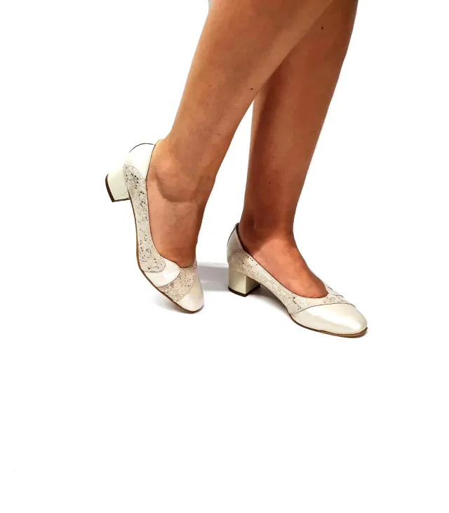 Catinca Shoes 505 BSFA pantofi damă bej sidef aurii