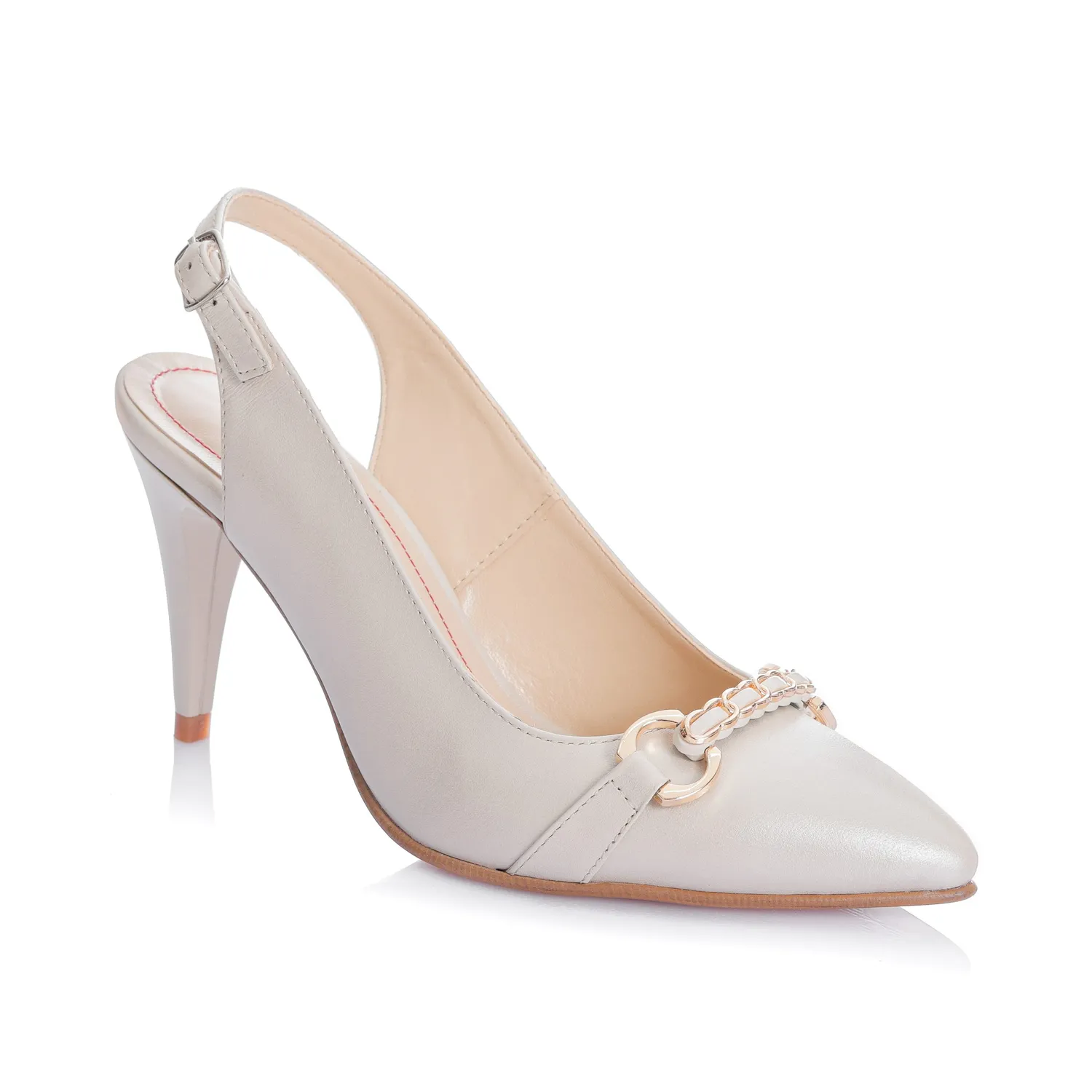 Catinca Shoes D47 BS sandale dama bej sidef piele naturala