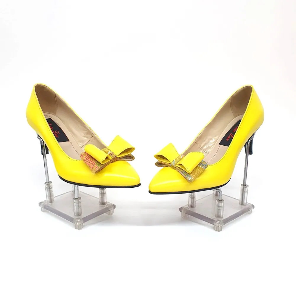 Catinca Shoes A20 GFM pantofi piele galben funda