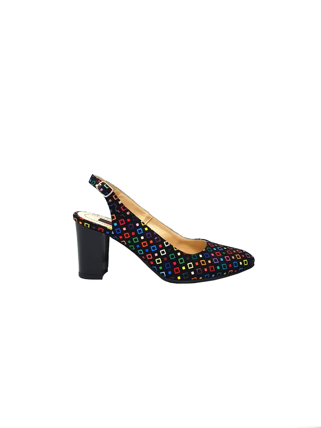 Catinca Shoes V7 PC sandale dama piele patratele colorate