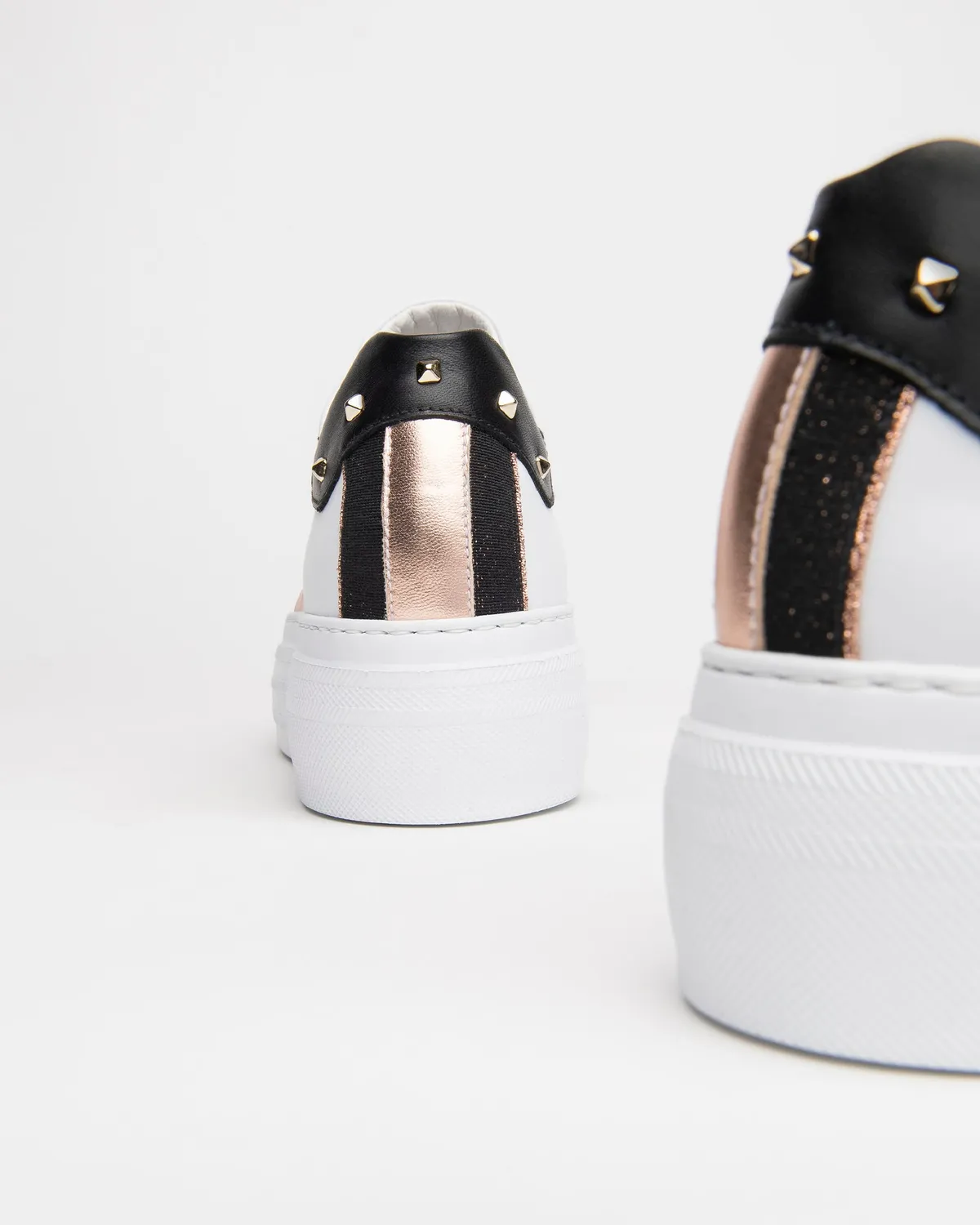 NeroGiardini sneakers dama piele albi platforma
