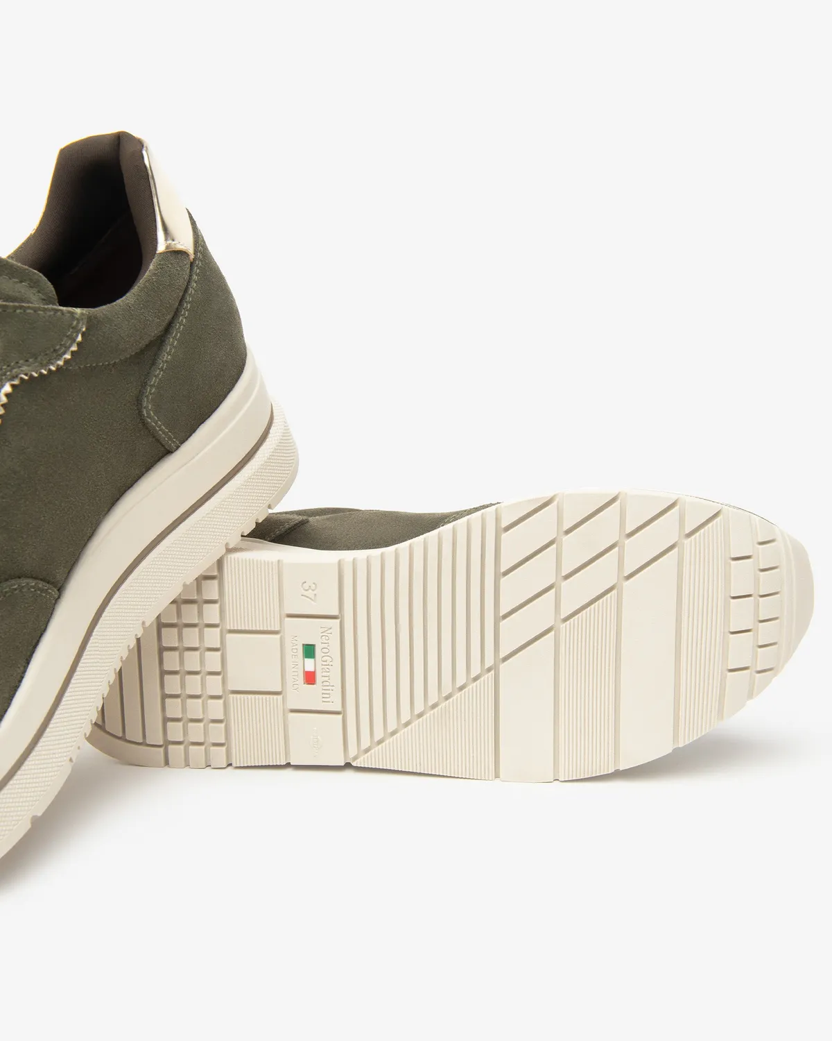 NeroGiardini sneakers dama piele intoarsa + textil
