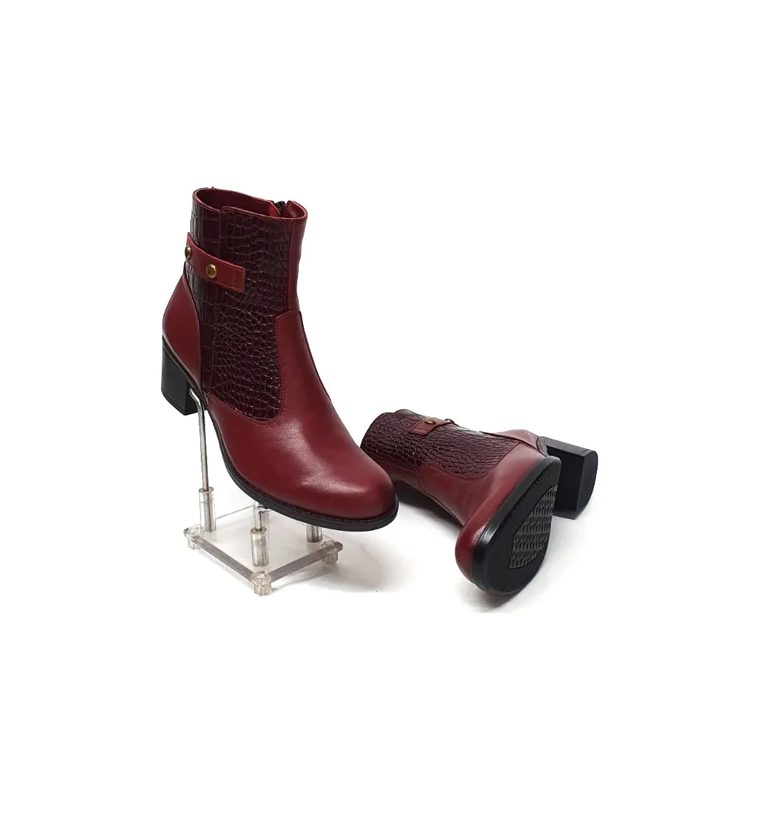 Catinca Shoes GX53 BoBC ghete piele bordo croco