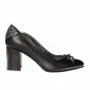 Catinca Shoes R10 NBF pantofi piele negru flori