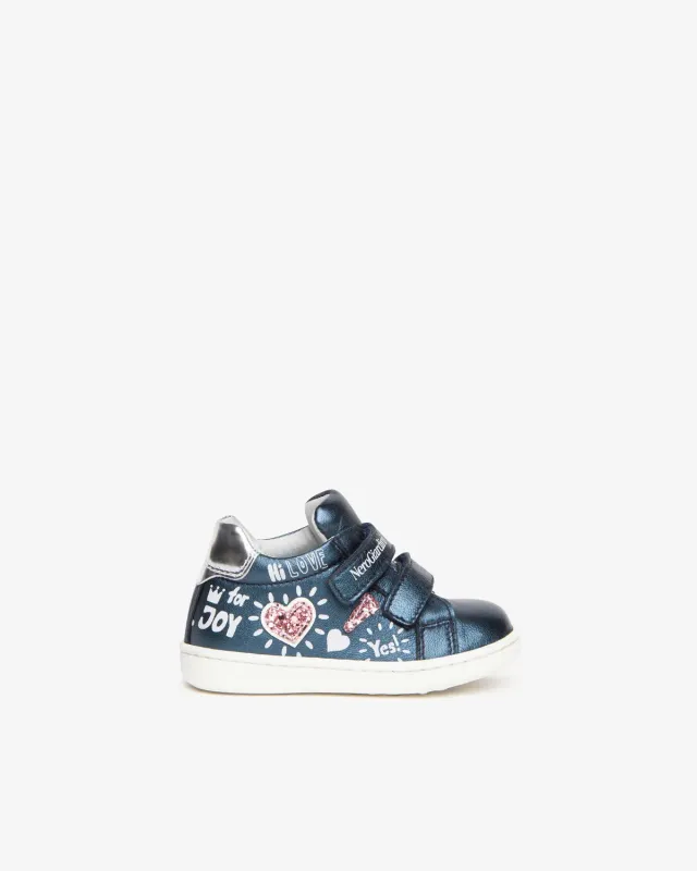 NeroGiardini Baby sneakers piele fetite primii pasi