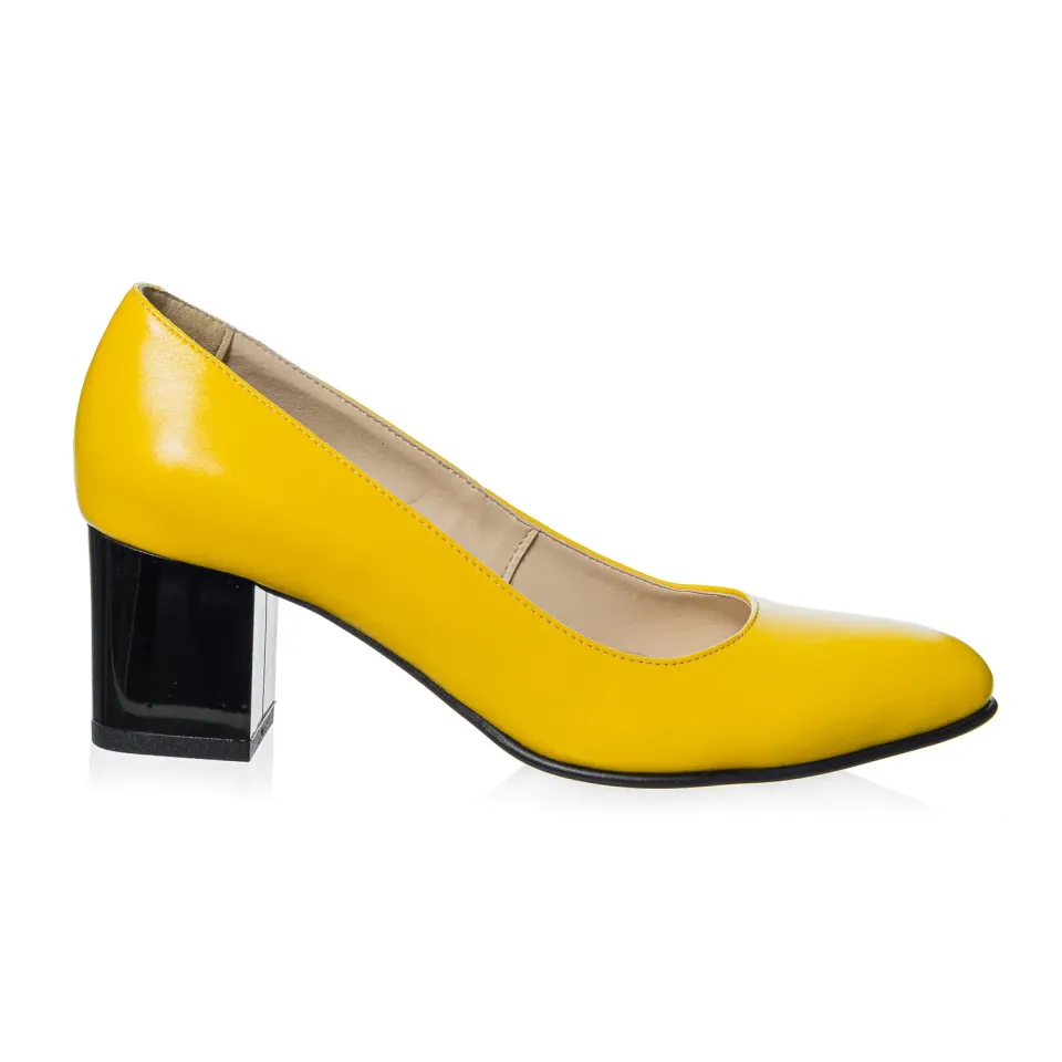 Catinca Shoes A2 GB pantofi piele galben box