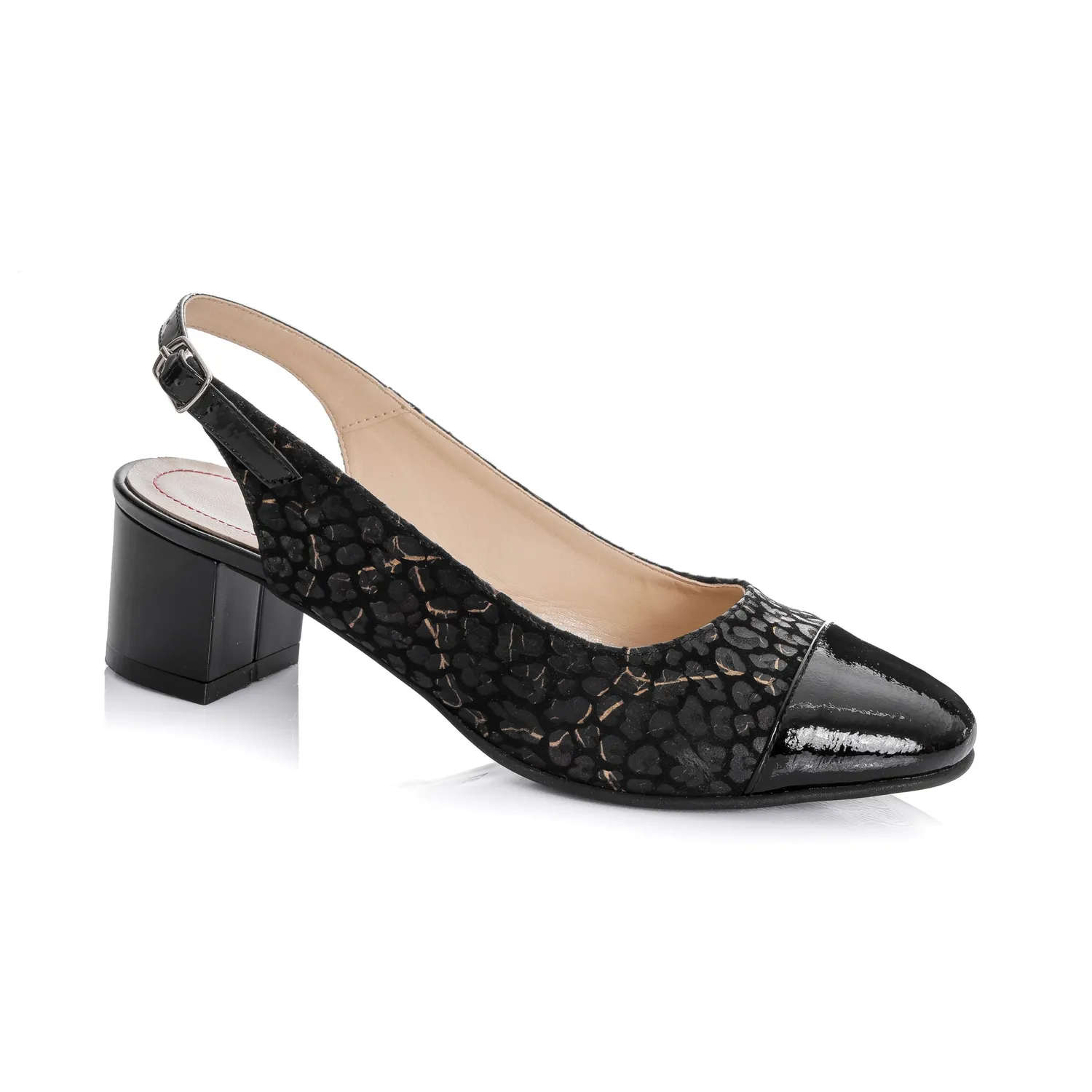 Catinca Shoes T16 NP sandale dama piele negru auriu