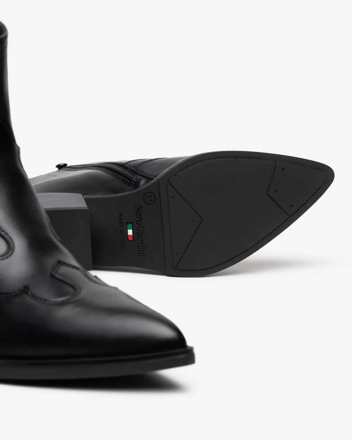 NeroGiardini botine dama piele western toc 50 mm