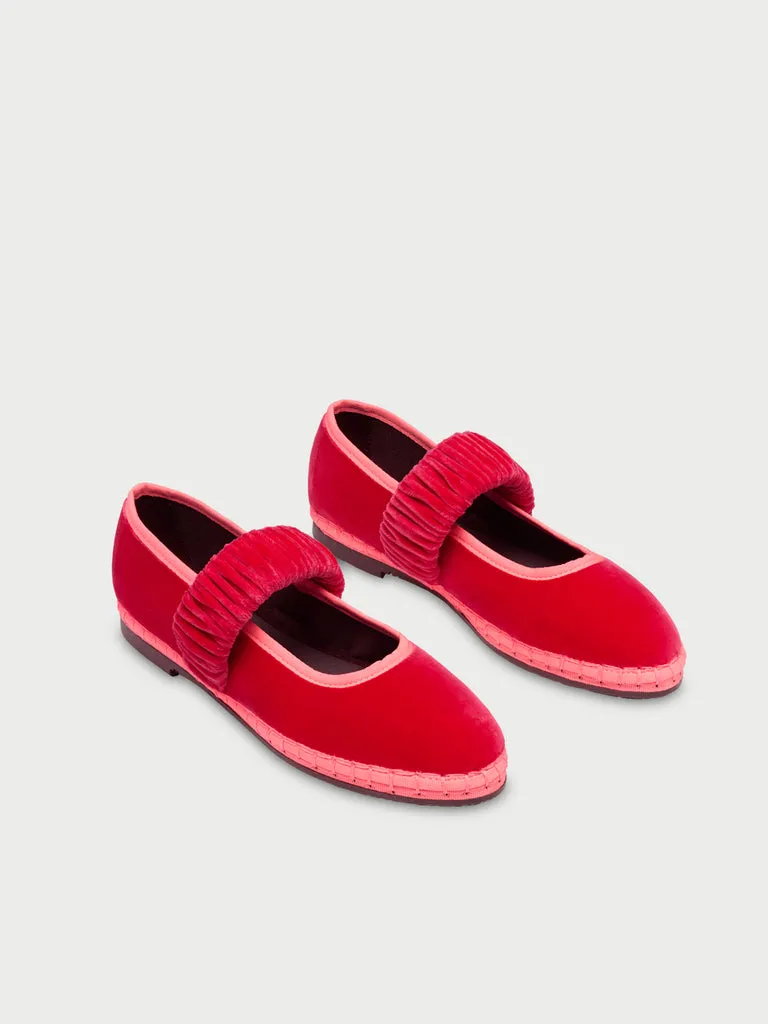 Flagelus Mafalda Lady Pink pantofi fucsia catifea