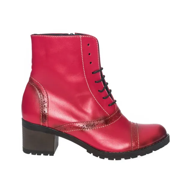 Catinca Shoes BC1 R ghete dama piele rosu