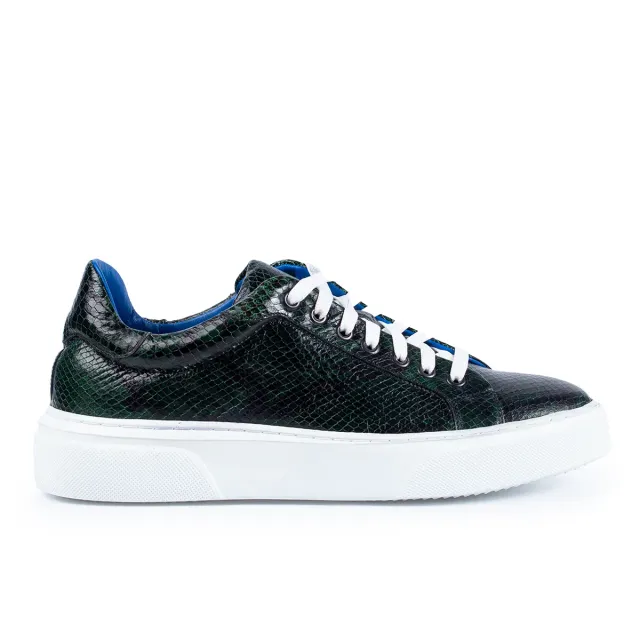 Lucas Shoes 510 Snake Verde sneakers barbati piele naturala