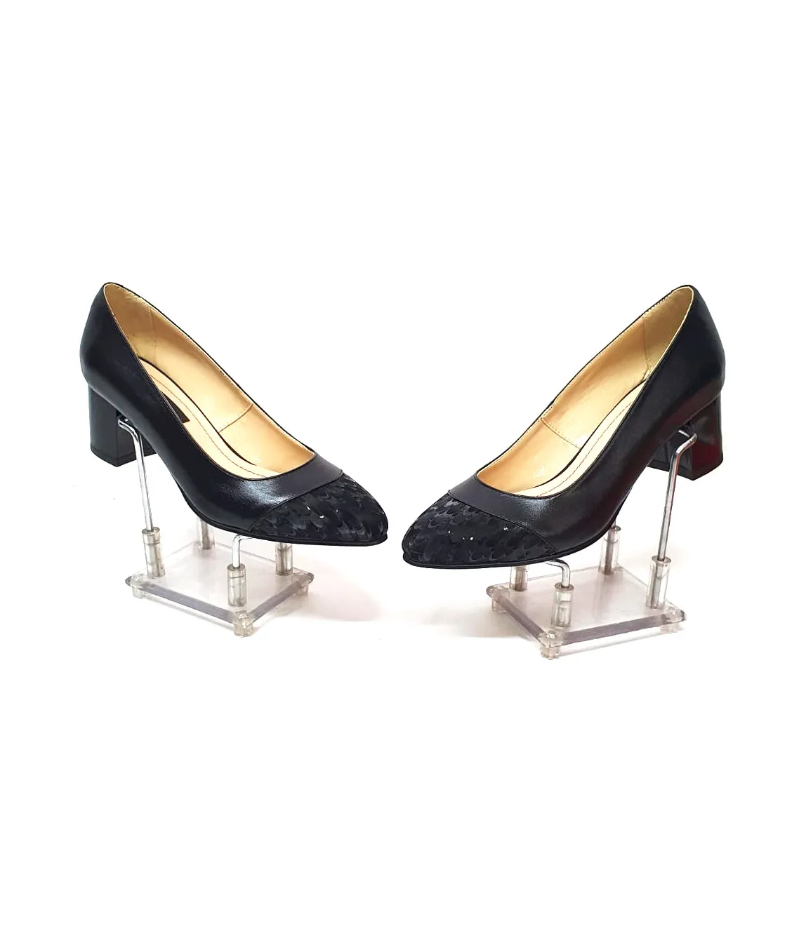 Catinca Shoes A3 NBN3D pantofi damă negru 3D piele