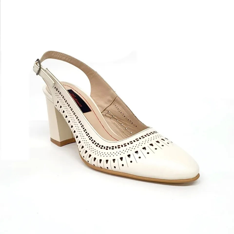 Catinca Shoes P77 sandale dama piele naturala bej sidef