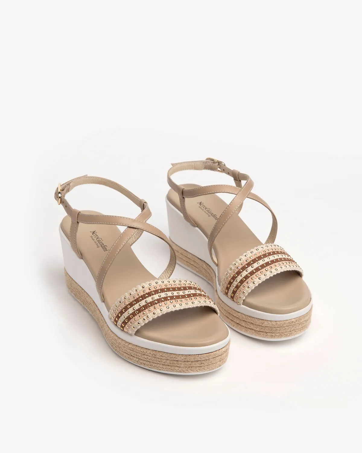 NeroGiardini sandale piele damă platformă 7 cm