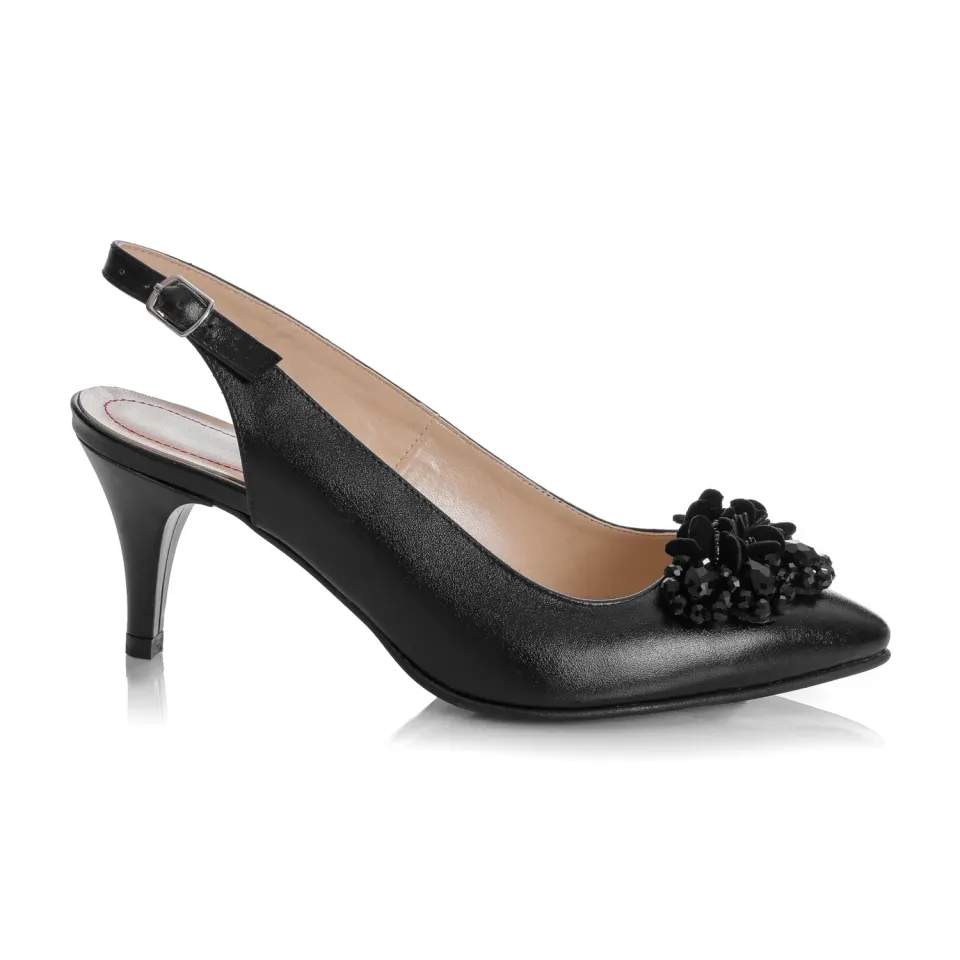 Catinca Shoes D44 N sandale dama piele negru box