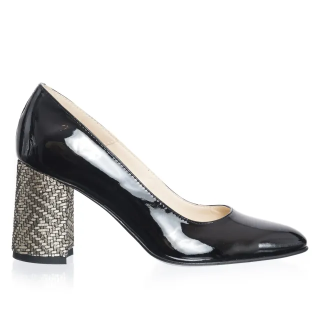 Catinca Shoes R11 NL pantofi piele negru lac
