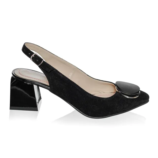 Catinca Shoes D32 NA sandale dama negre piele antilopa
