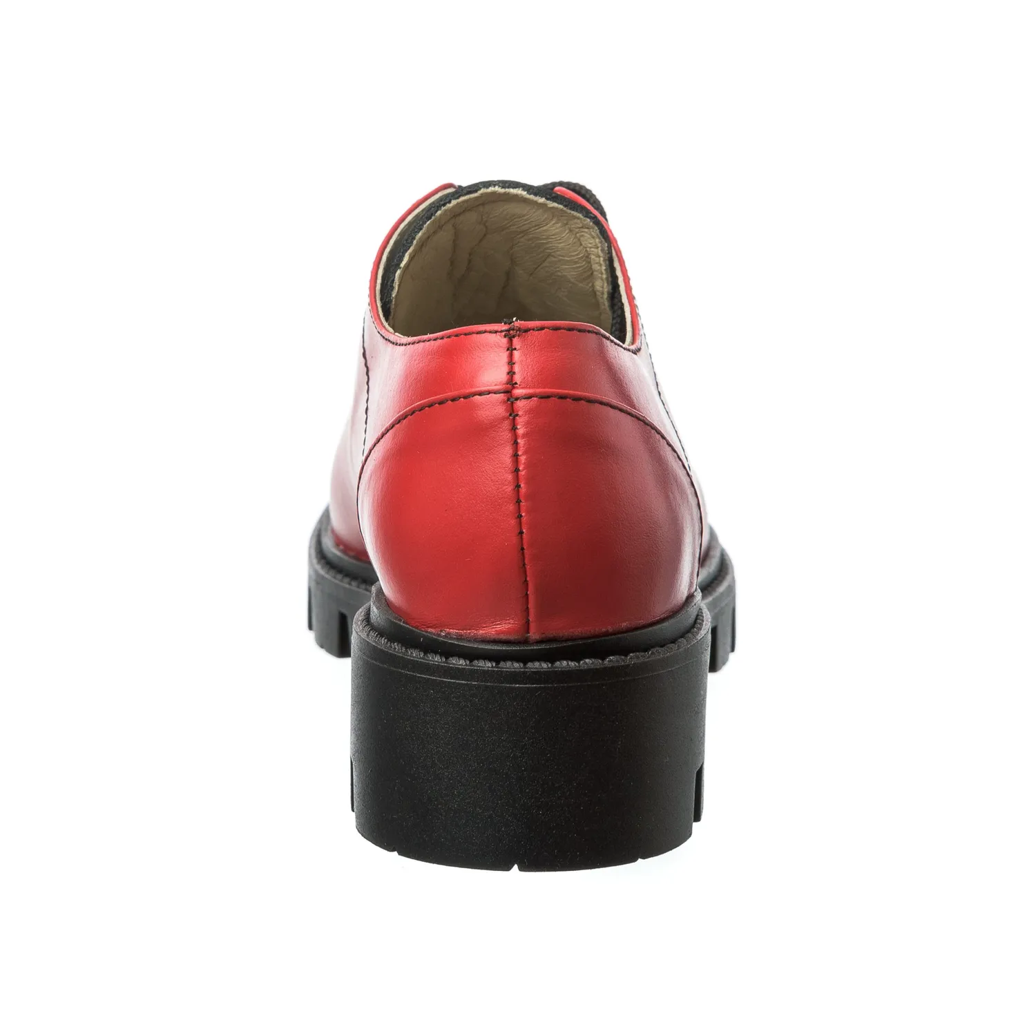 Catinca Shoes X2 RN pantofi dama rosu cu negru piele