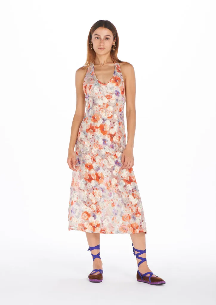 Flagelus Mushu Dress rochie matase midi