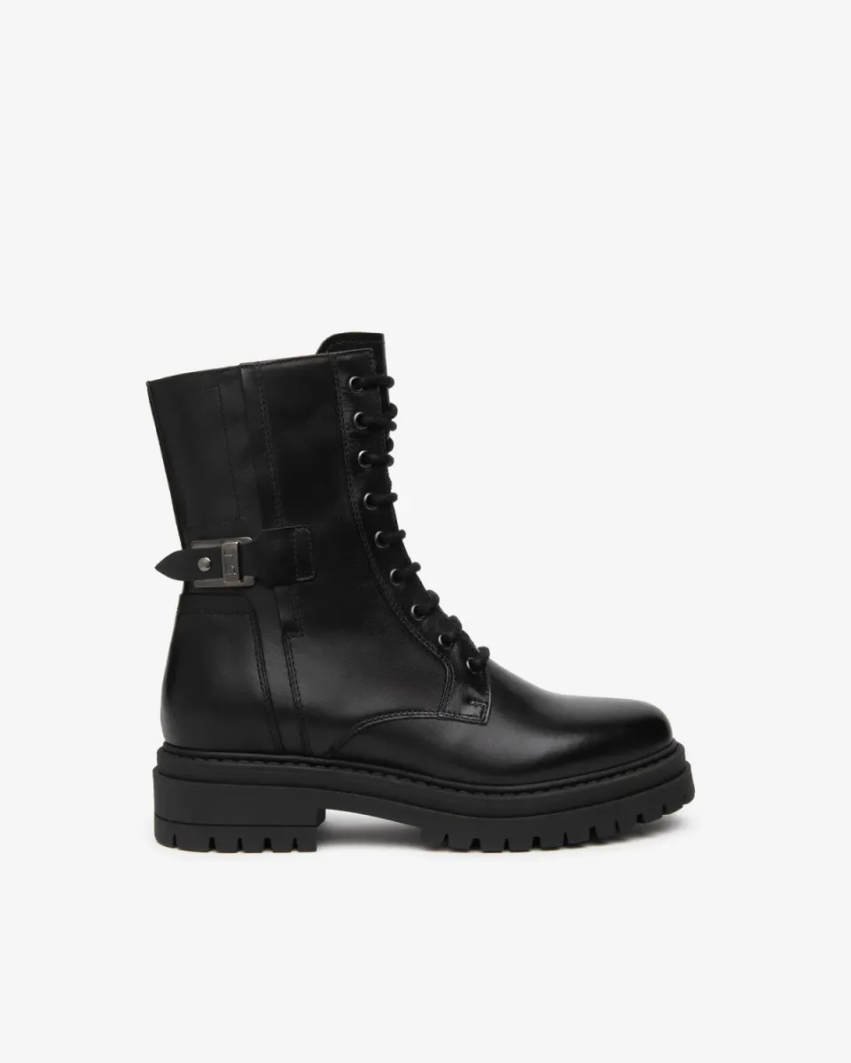 NeroGiardini Bocanci Combat Piele Dama Toc 40