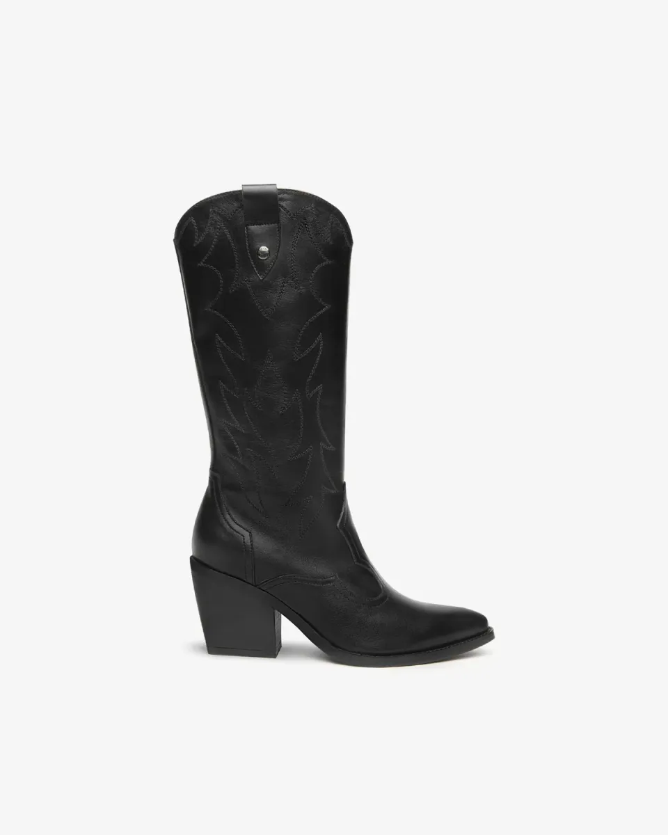 NeroGiardini Cizme piele dama toc western 75 mm
