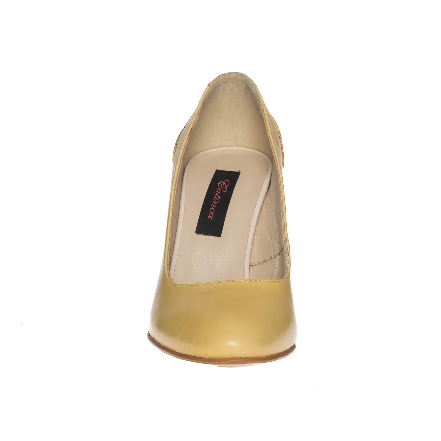 Catinca Shoes 112 GM pantofi dama galbeni toc multicolor