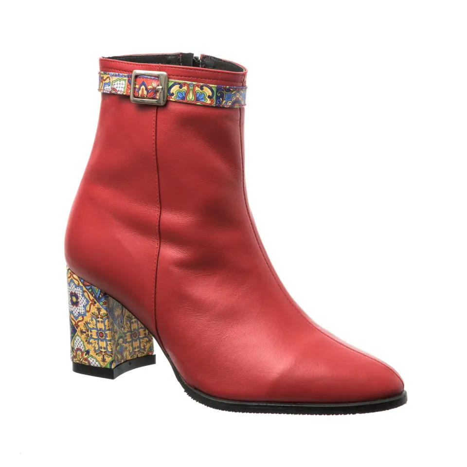 Catinca Shoes GX43 RBM3D ghete dama piele rosu