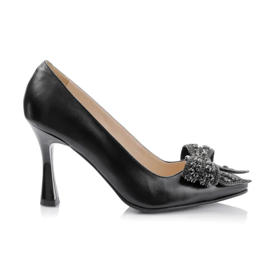Catinca Shoes A66 NB pantofi dama negru box piele