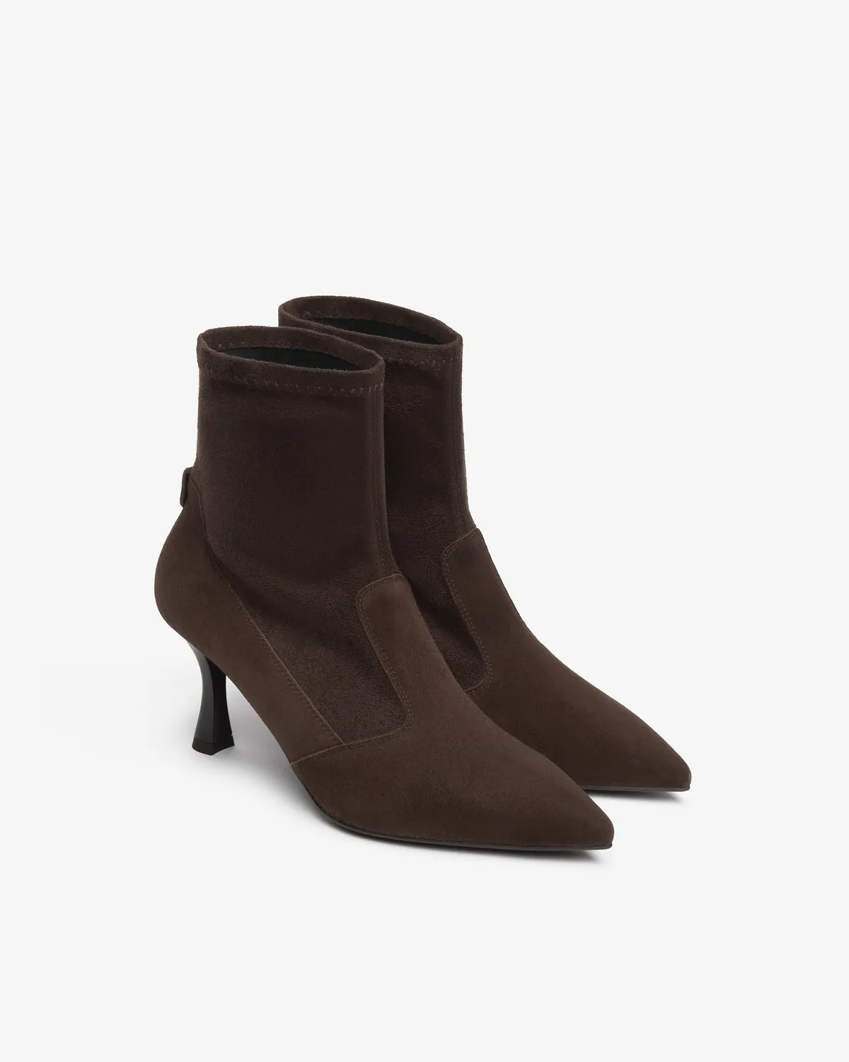 NeroGiardini botine dama piele intoarsa toc 75 mm