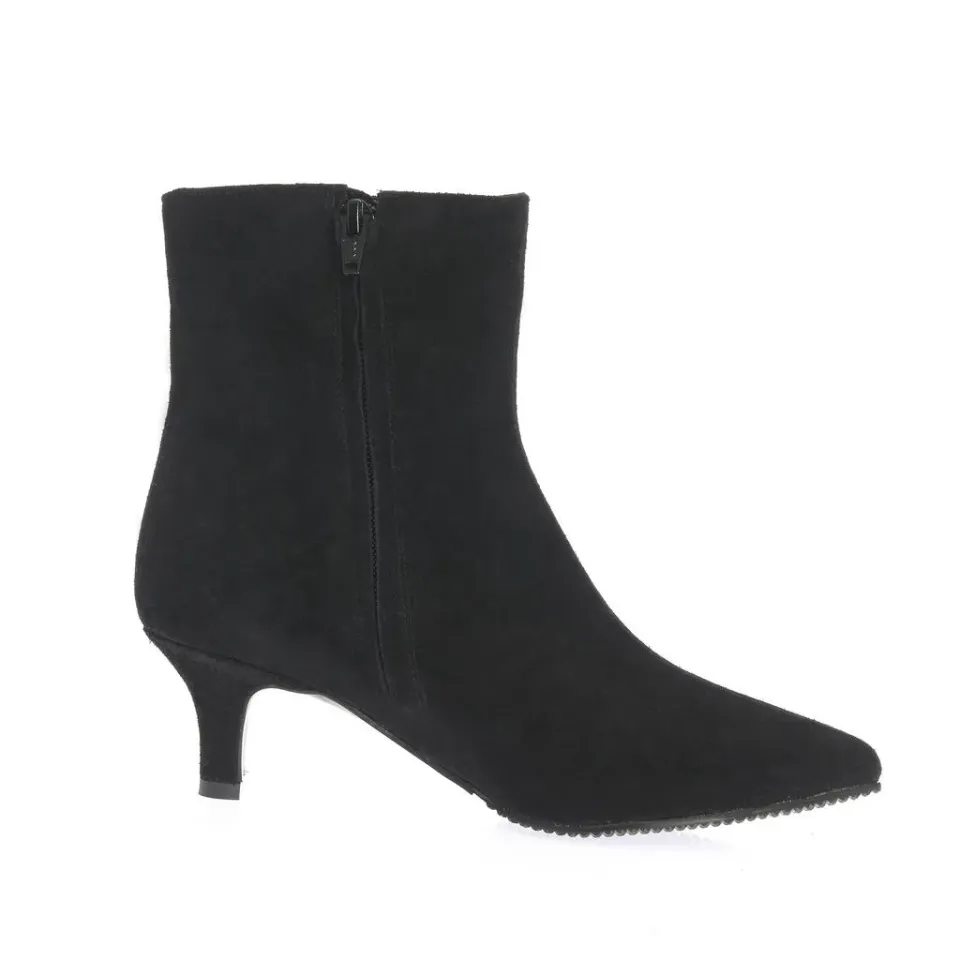 Ana Urbana Selena botine piele intoarsa negre