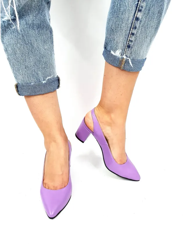 Catinca Shoes A91 L sandale dama piele naturala lila
