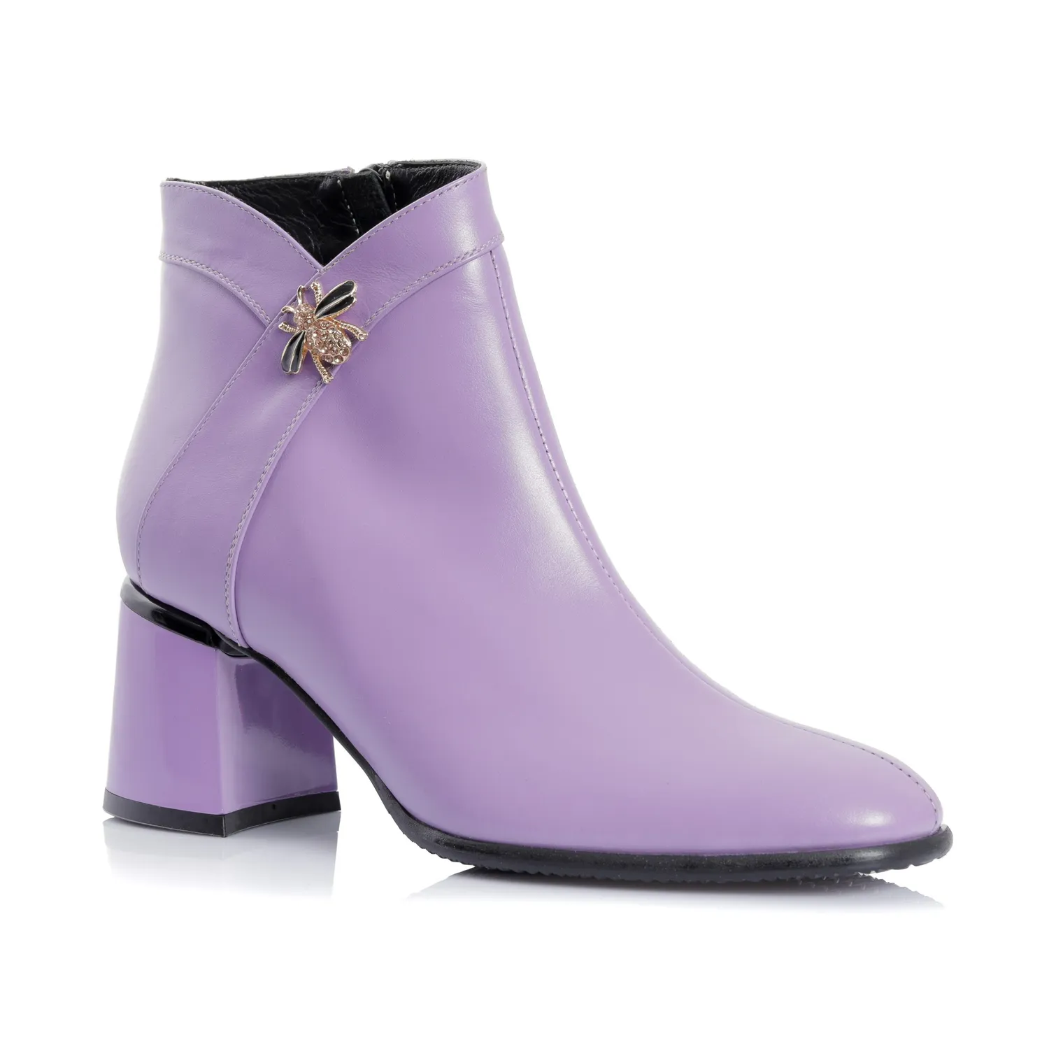 Catinca Shoes G441 L ghete dama piele lila box