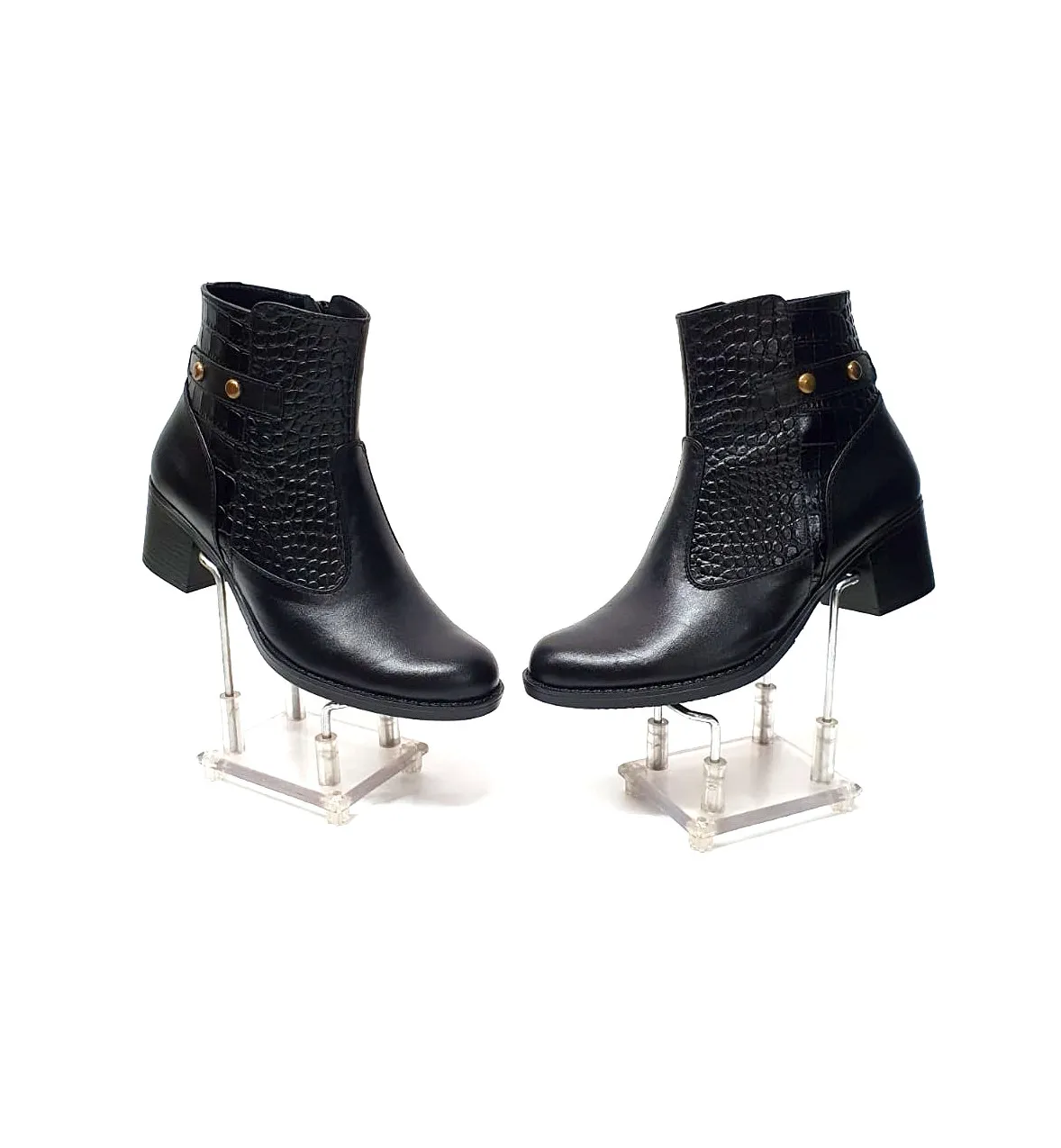 Catinca Shoes GX53 NBC ghete damă negru box-croco piele