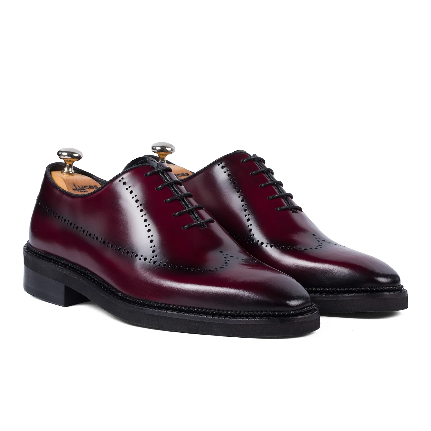 Lucas Shoes Elegant 906 pantofi piele bordo