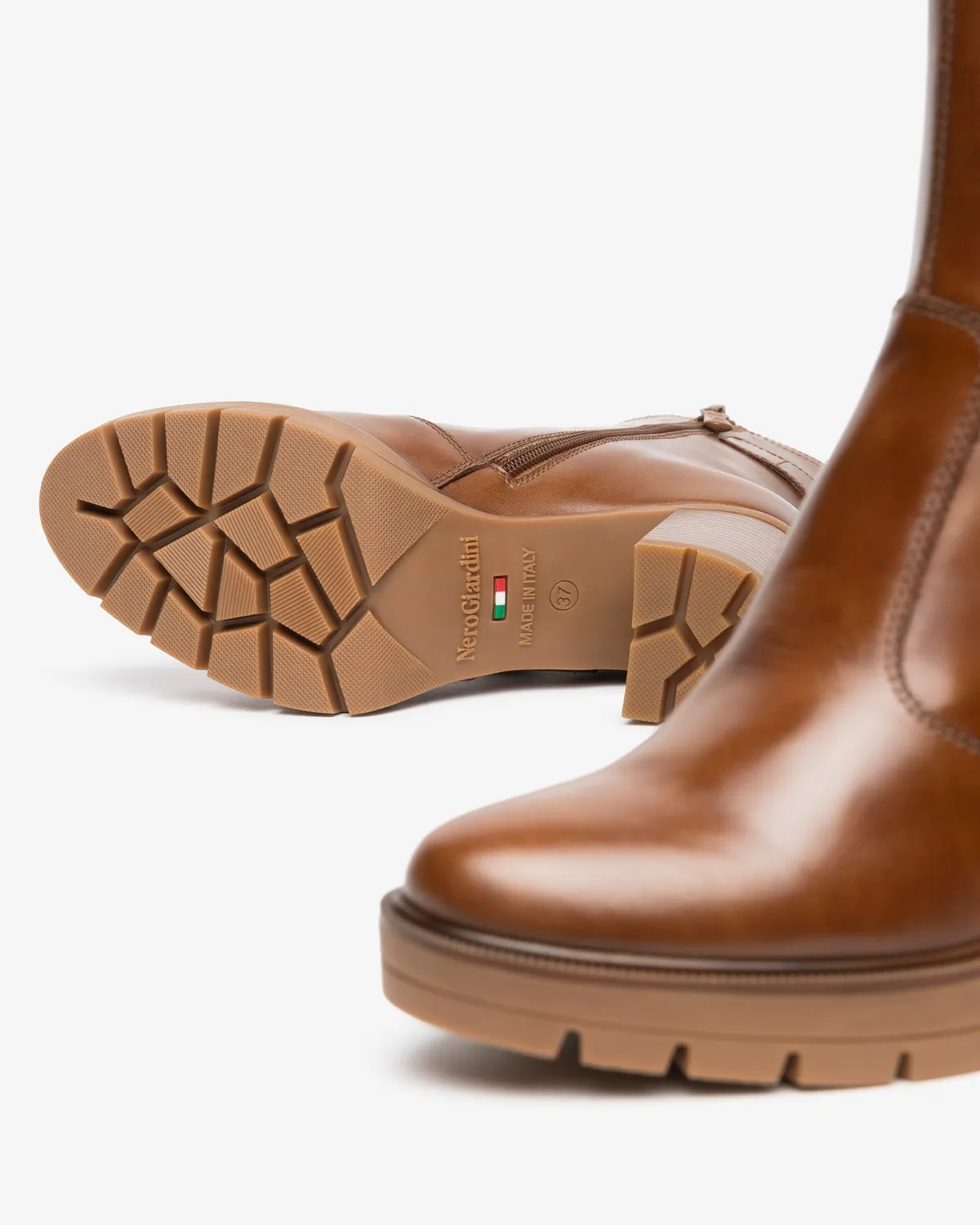NeroGiardini botine piele dama cu toc 8 cm