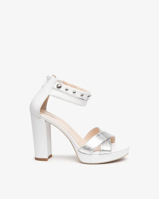 NeroGiardini sandale piele dama toc 10,5 cm cu tinte
