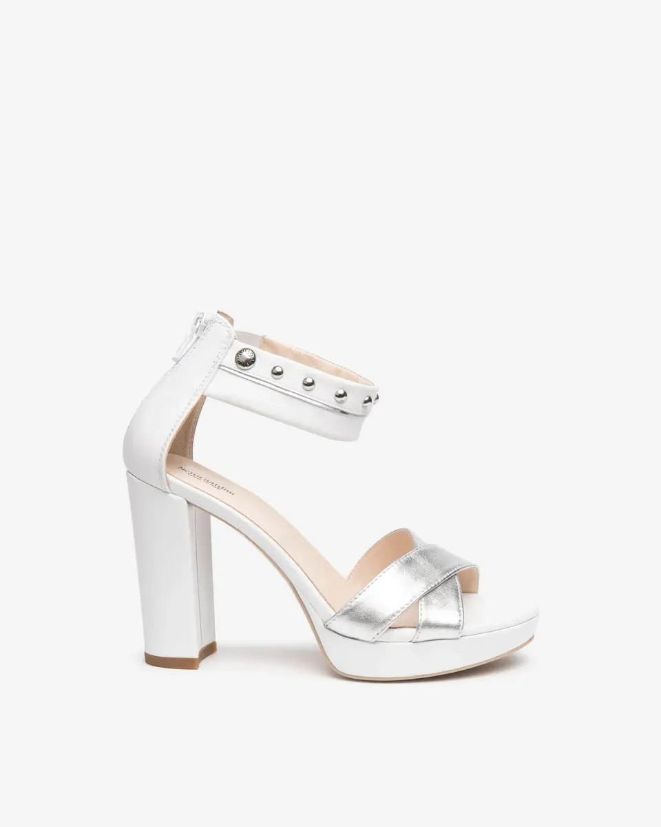 NeroGiardini sandale piele dama toc 10,5 cm cu tinte