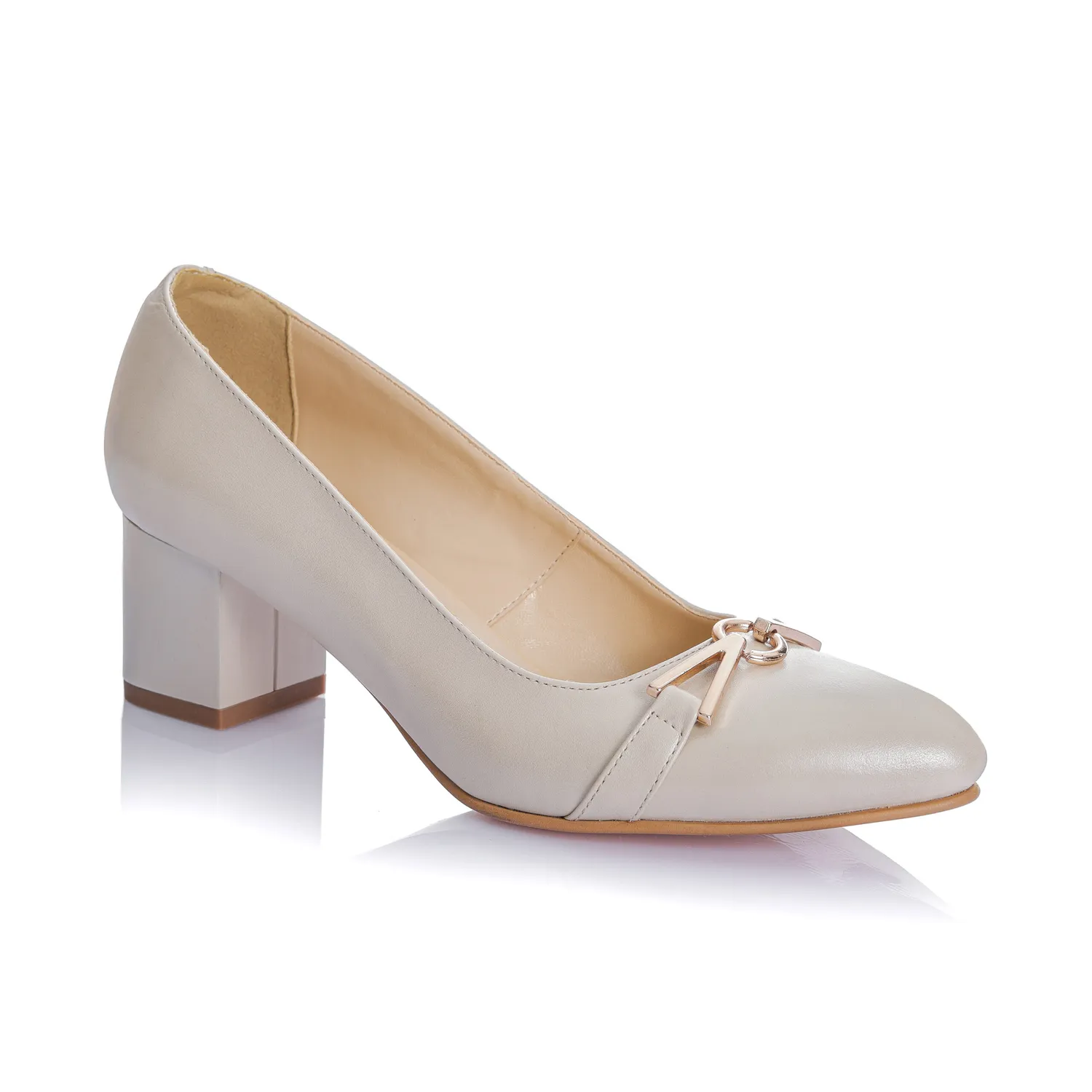 Catinca Shoes A44 BS pantofi damă bej sidef piele