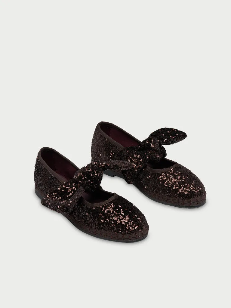 Flagelus Lyra Glint Brown papuci paiete maro