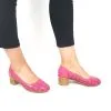 Catinca Shoes T13 RZ pantofi piele roz perforati