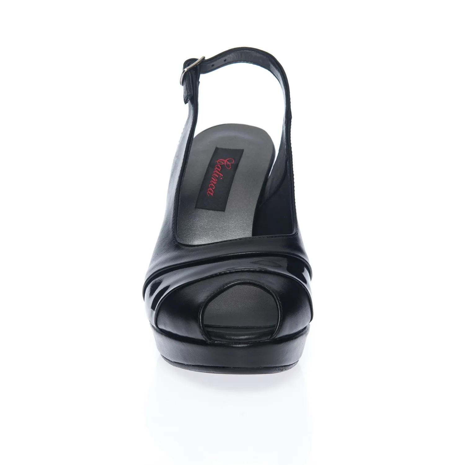 Catinca Shoes Negru Box Lac R9 NBL sandale dama negre piele