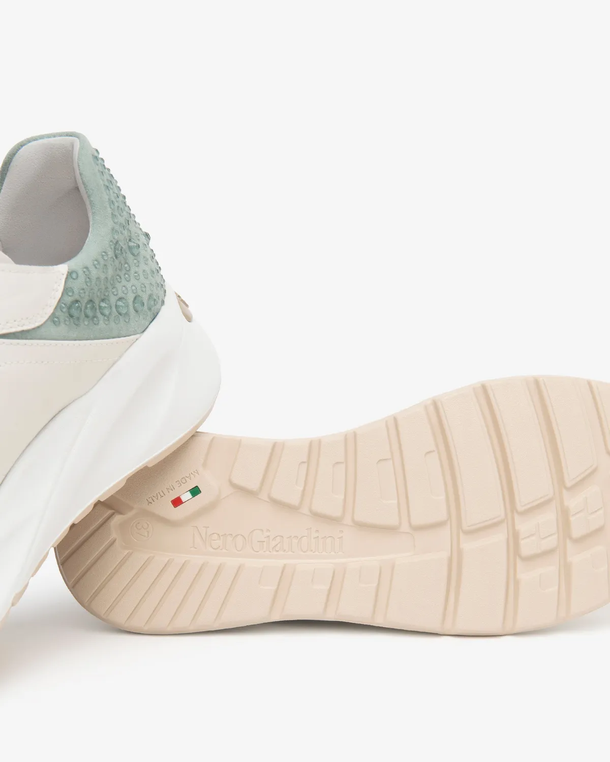 Sneakers damă NeroGiardini piele și piele întoarsă primăvară-vară