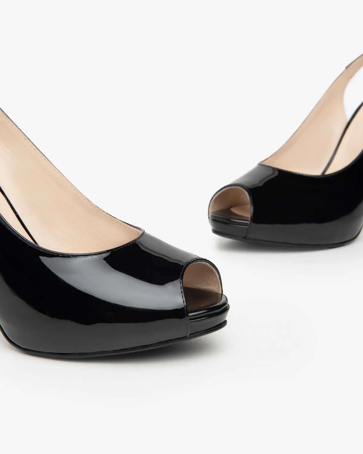 NeroGiardini pantofi slingback piele lacuita