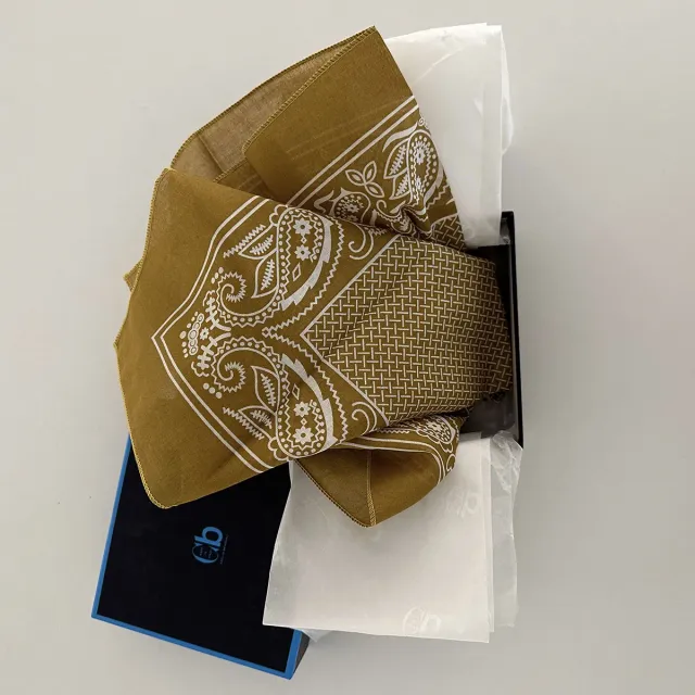 Cecilia Bringheli Bandana eșarfă bumbac tobacco